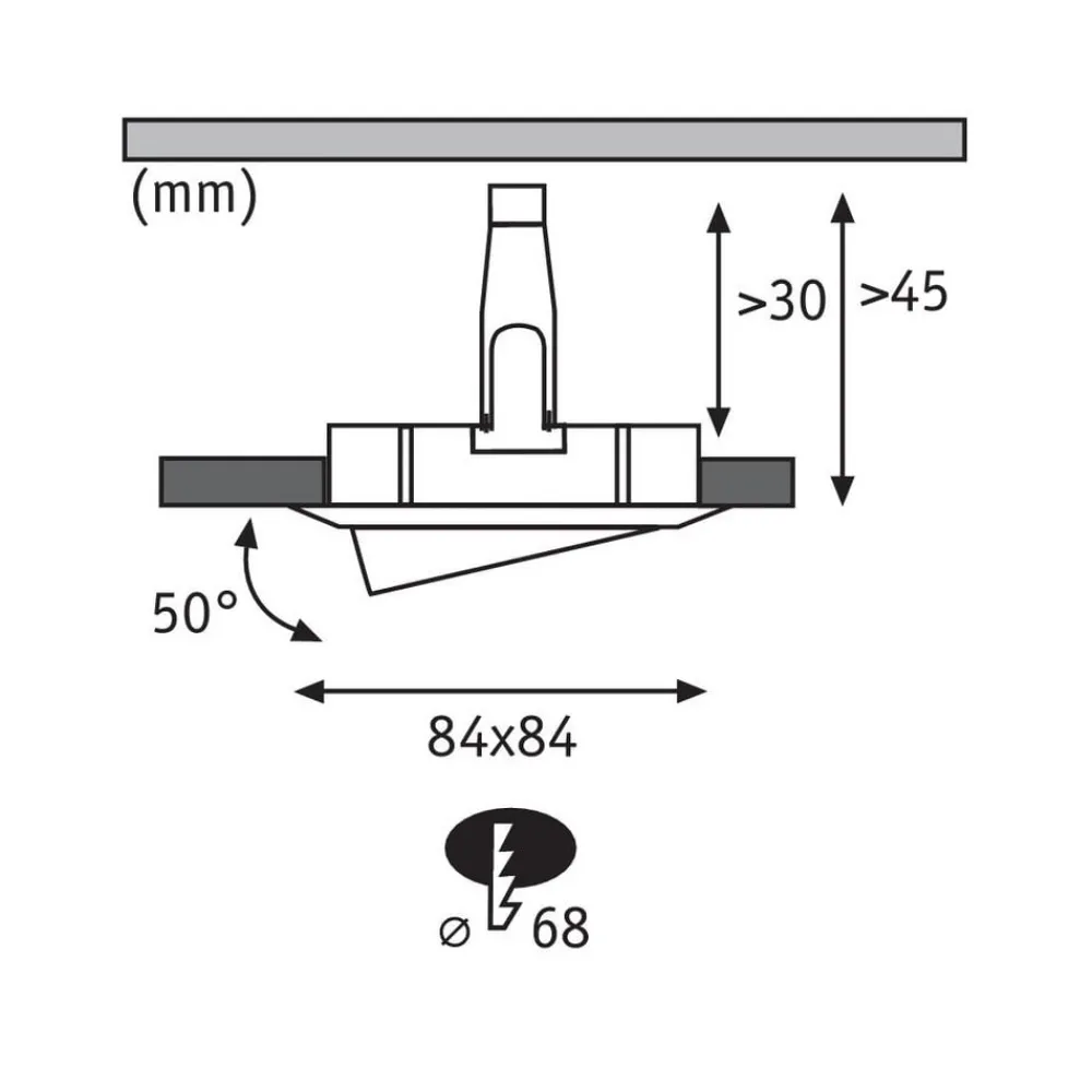 Paulmann Indbygningsspots > Nova Plus LED-spot, 3 stk, kantet, alu