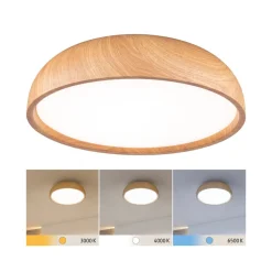 Paulmann Loftlamper > Oka LED-loftlampe IP44 CCT trælook
