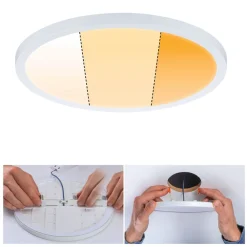 Paulmann Loftlamper|Indbygningsspots > panel Areo dim to warm rund hvid 23 cm