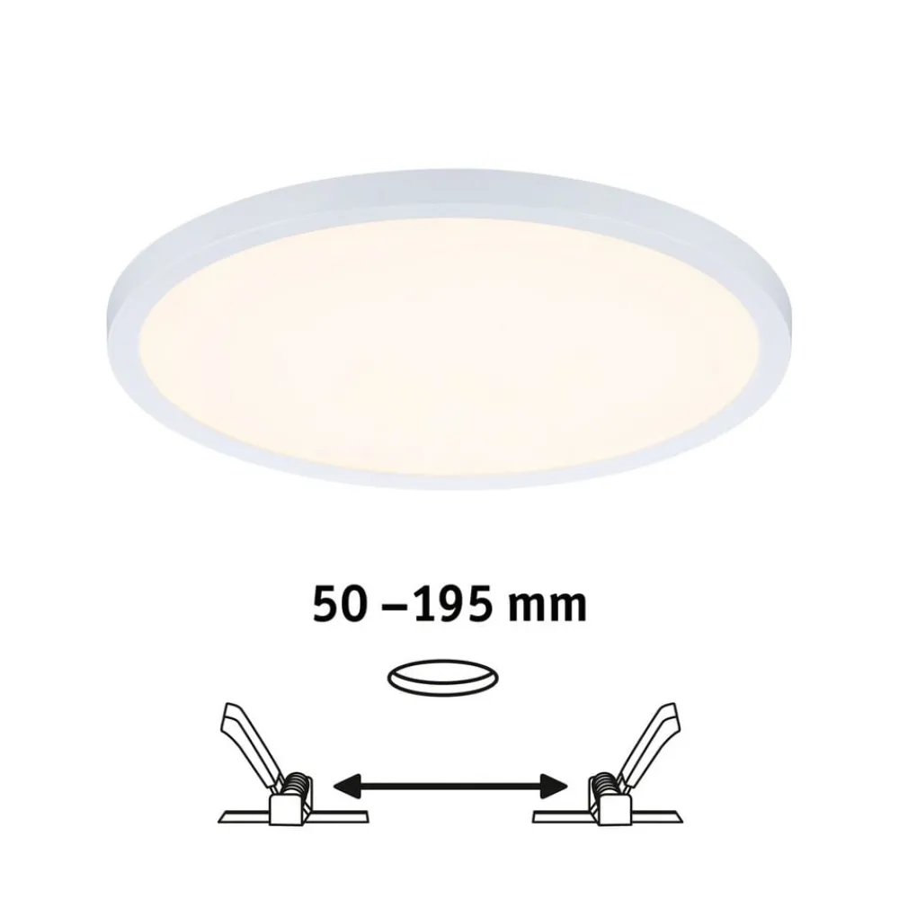 Paulmann Loftlamper|Indbygningsspots > panel Areo dim to warm rund hvid 23 cm