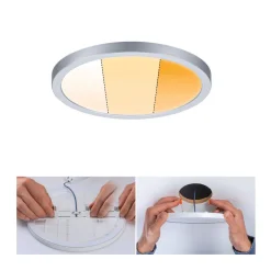 Paulmann Loftlamper|Indbygningsspots > panel Areo dim to warm rund krom 17,5 cm