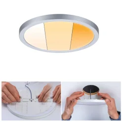 Paulmann Loftlamper|Indbygningsspots > panel Areo dim to warm rund krom 17,5 cm