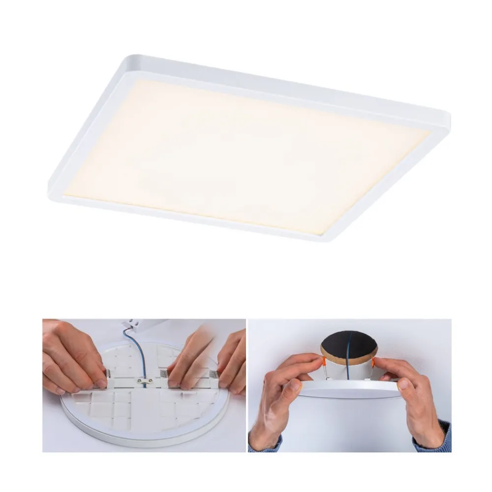 Paulmann Indbygningsspots > panel Areo 830 kantet hvid 3stepdim 23cm