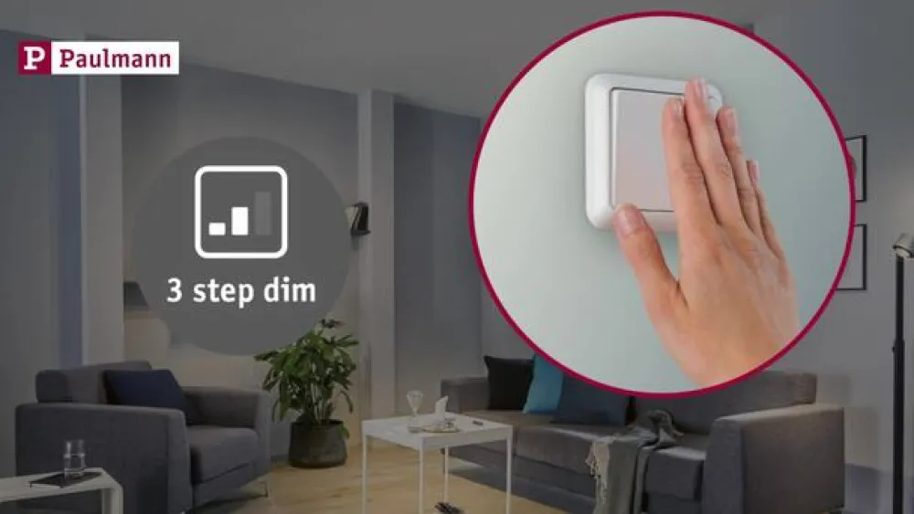 Paulmann Indbygningsspots > panel Areo 830 kantet hvid 3stepdim 23cm