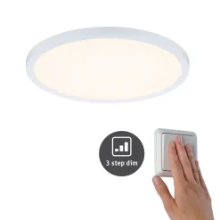 Loftlamper ^ Paulmann panel Areo 830 rund hvid 3-step-dim 23 cm