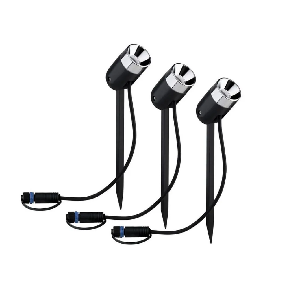Paulmann Udendørs Spot > Plug & Shine lampe med jordspyd Pike Basis