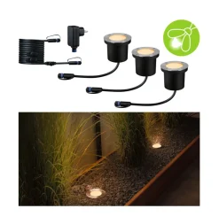 Paulmann Nedgravet Udebelysning > Plug & Shine LED indbygningslampe 4,5W sæt med 3 stk