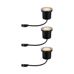 Paulmann Nedgravet Udebelysning > Plug & Shine LED indbygningslampe 4,5W sæt med 3 stk