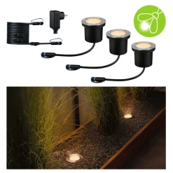 Paulmann Nedgravet Udebelysning > Plug & Shine LED indbygningslampe 4,5W sæt med 3 stk