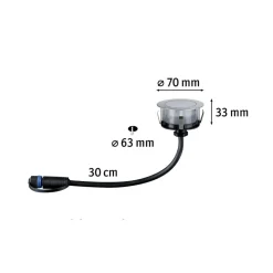 Paulmann Nedgravet Udebelysning|Udendørs Spot > Plug & Shine LED indbygget gulvspot Floor RGBW ZigBee