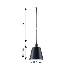 Paulmann Udendørs Pendellamper|Terrassebelysning > Plug & Shine LED-pendellampe Kofia E14, aluminium