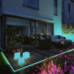 Dekorationsbelysning|Terrassebelysning ^ Paulmann Plug & Shine LED-strip neon 2 m, ZigBee, RGB, IP67