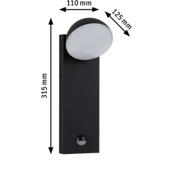 Paulmann Væglampe Med Sensor > Puka LED udendørs væglampe med sensor