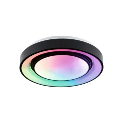 Loftlamper ^ Paulmann Rainbow Ø37cm sort fjernbetjent stjernedekoration RGBW