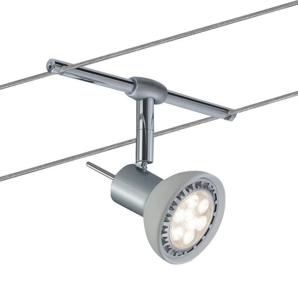 Paulmann Arbejdsrum/Kontor > Sheela wiresystem, 5 lyskilder, mat krom