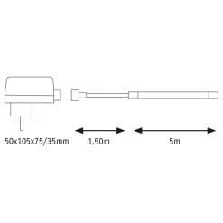 Paulmann Dekorationsbelysning|Led Strips > SimpLED Strip, IP65 6.500 K, 5m