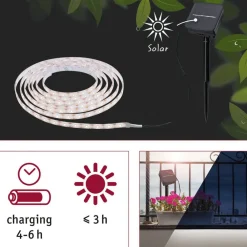 Dekorationsbelysning|Solcellelamper ^ Paulmann 78896 Solar LED-stripe 3 m, varmhvid