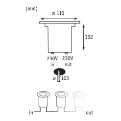 Paulmann Nedgravet Udebelysning > Special Line LED nedgravningsspot Ø11cm