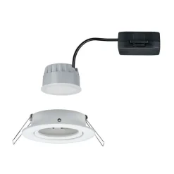 Loftlamper|Indbygningsspots ^ Paulmann spot Nova Coin rund, vippelig, hvid
