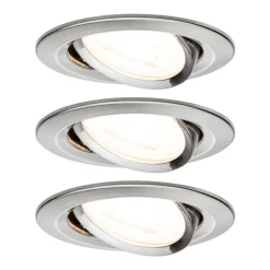 Paulmann Loftlamper|Indbygningsspots > 3 spot Nova rund drejelig/dæmpbar, jern