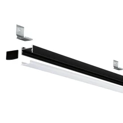 Led Strips ^ Paulmann Square Profil, sort, hvid diffusor, 2 m