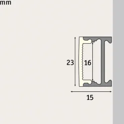 Led Strips ^ Paulmann Square Profil, sort, hvid diffusor, 2 m