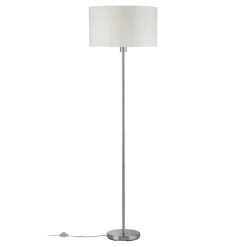Gulvlamper|Gulvlamper ^ Paulmann Tessa gulvlampe, creme, børstet jern