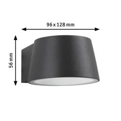 Paulmann Væglamper > udendørs LED-væglampe Capea, antracit, aluminium, IP44