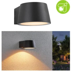Paulmann Væglamper > udendørs LED-væglampe Capea, antracit, aluminium, IP44