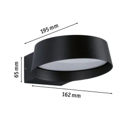 Paulmann Væglamper > udendørs LED-væglampe Capea Grand antracit 16 cm IP44