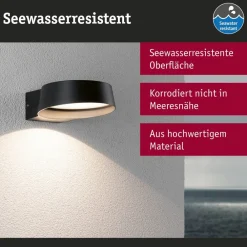 Paulmann Væglamper > udendørs LED-væglampe Capea Grand antracit 16 cm IP44