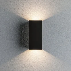 Væglamper ^ Paulmann udendørs LED-væglampe Flame, 22 cm, antracit, op/ned