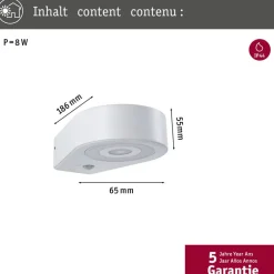 Paulmann Væglampe Med Sensor > udendørs LED-væglampe Silma hvid 1 lyskilde IP44
