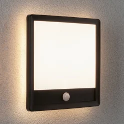 Paulmann Væglampe Med Sensor|Væglamper > udendørs LED-væglampe Lamina, sort, sensor, IP44