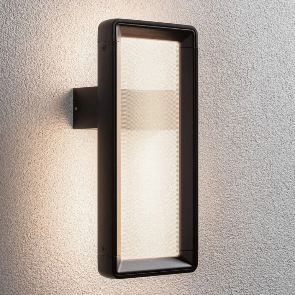 Paulmann Væglampe Med Sensor > udendørs LED-væglampe Reana, antracit IP44
