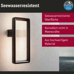 Paulmann Væglampe Med Sensor > udendørs LED-væglampe Reana, antracit IP44