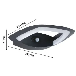 Væglampe Med Sensor ^ Paulmann udendørs LED-væglampe Akena, 2.200 K, antracit