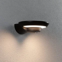 Paulmann Solcelle Lampe Med Sensor|Væglampe Med Sensor > udendørs LED-væglampe Bordola, sensor, antracit