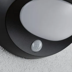Solcelle Lampe Med Sensor|Væglampe Med Sensor ^ Paulmann udendørs LED-væglampe Sorova, sensor, antracit