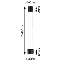 Skinnesystem ^ Paulmann URail Aldan LED-pendellampe, sort