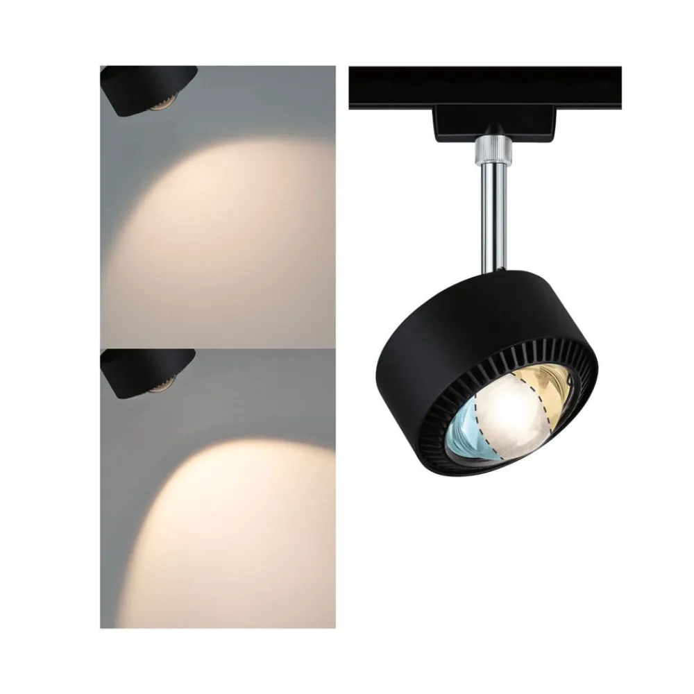 Paulmann Arbejdsrum/Kontor|Skinnesystem > URail Aldan LED-spotlight, sort mat, metal, CCT