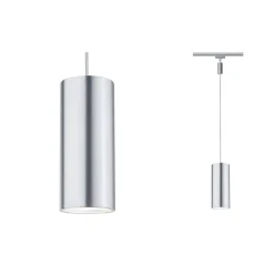 Skinnesystem ^ Paulmann URail Barrel LED-pendel, mat krom