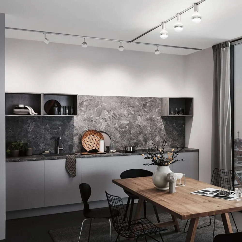 Skinnesystem ^ Paulmann URail Ceiling Socket E27, mat krom