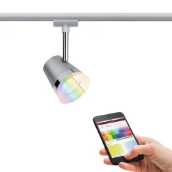 Skinnesystem ^ Paulmann URail Cone spot RGBW, mat krom, ZigBee