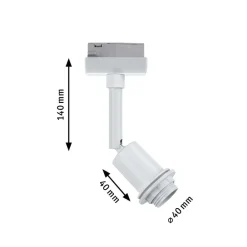 Skinnesystem ^ Paulmann URail DecoSystems spotlight E14, hvid
