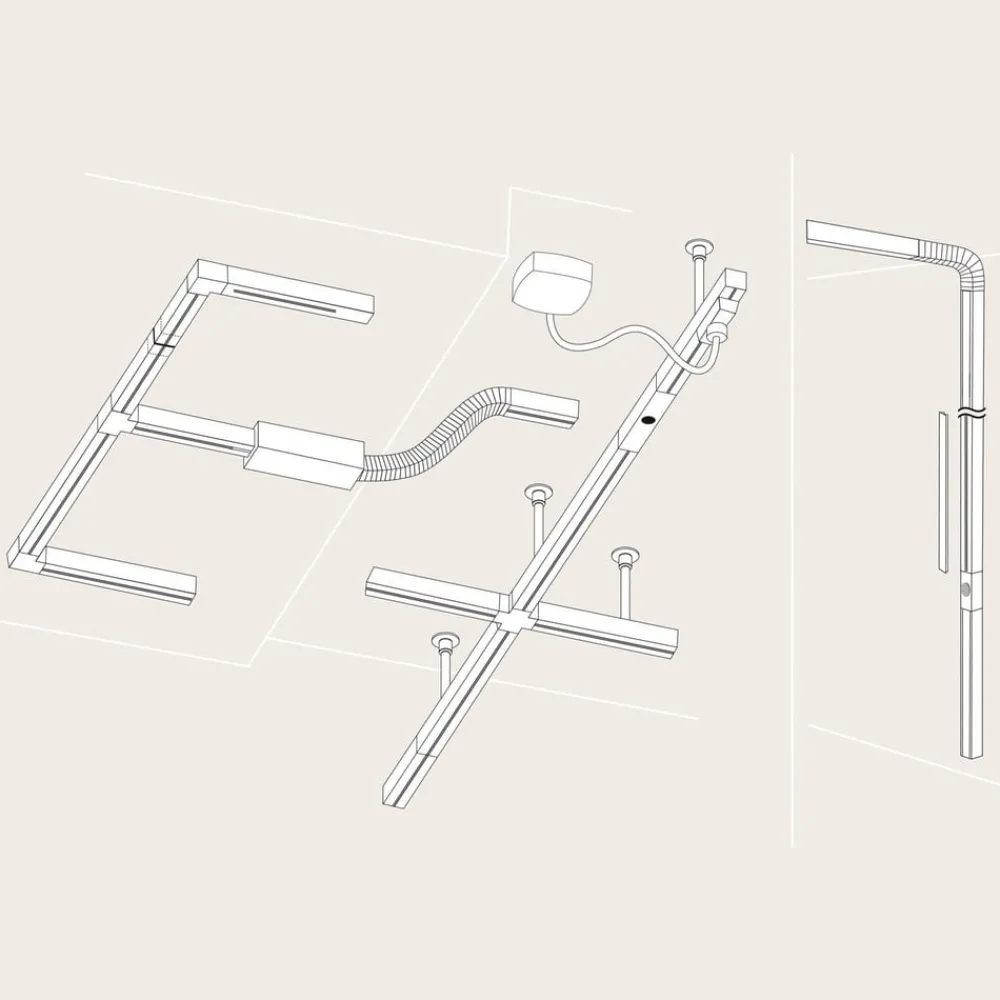 Paulmann Skinnesystem > URail Flex-stik sort mat