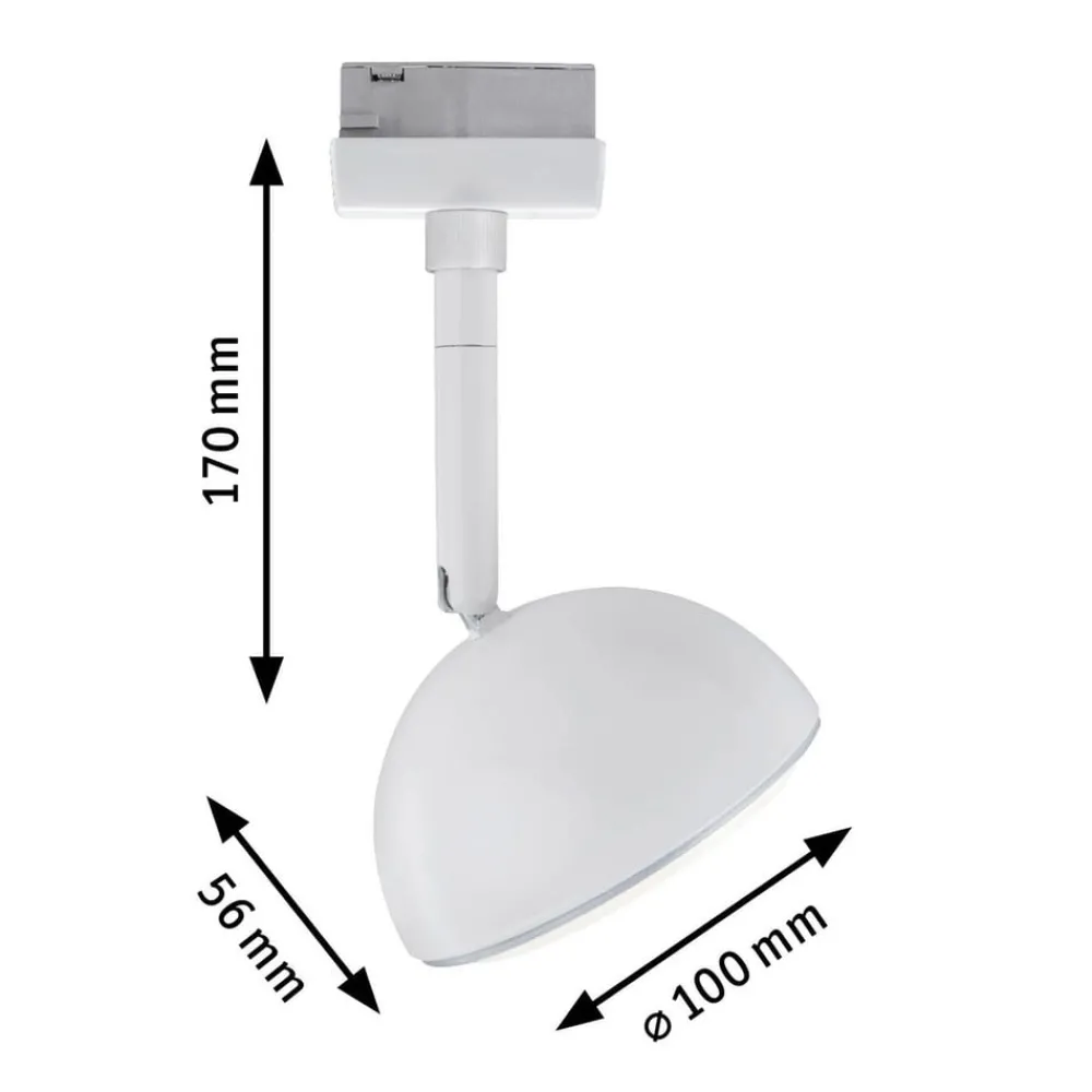 Paulmann Skinnesystem > URail Hemi LED-spot 3.000 K hvidt