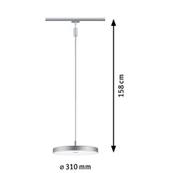 Paulmann Skinnesystem > URail Hildor LED-pendel krom 4000 K