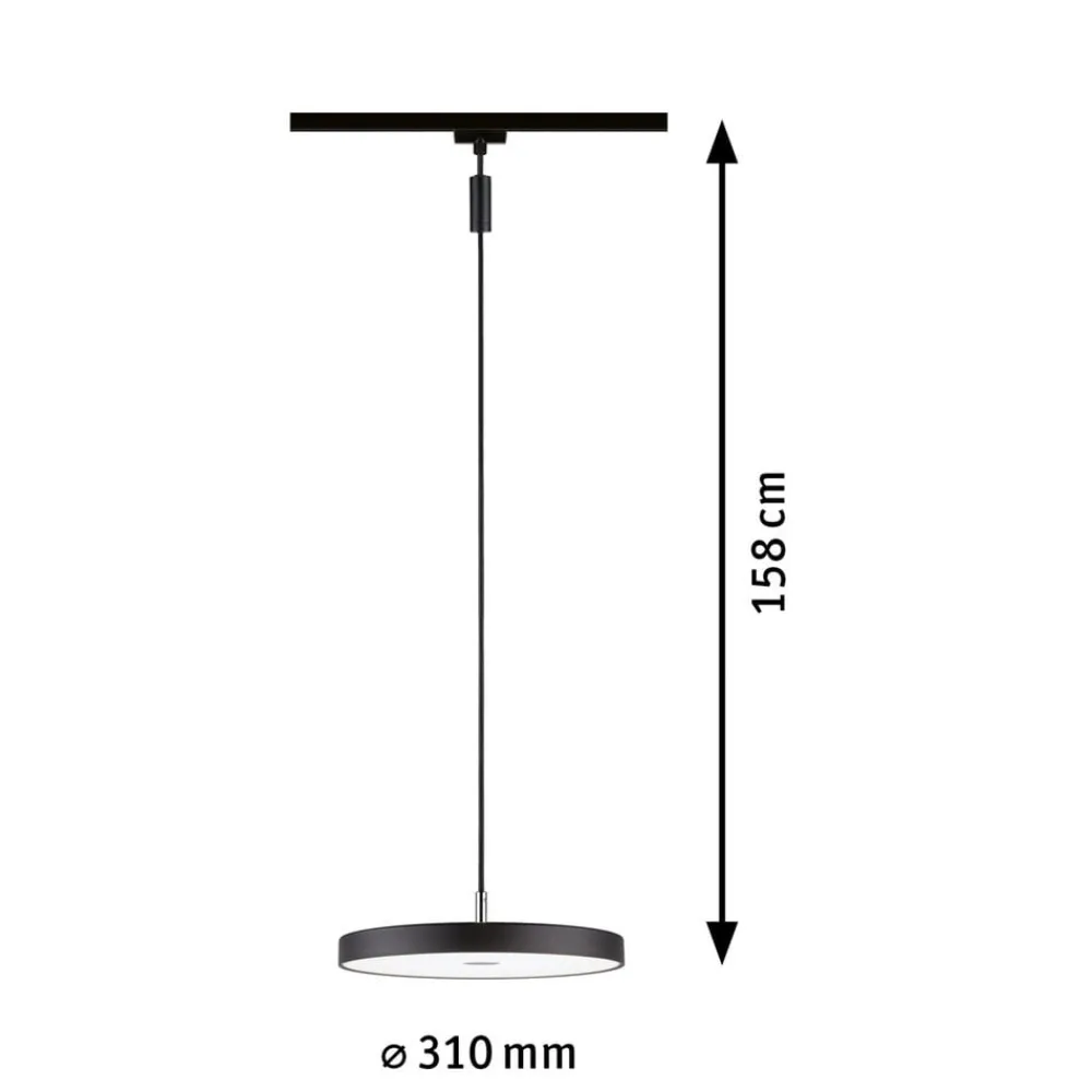 Paulmann Skinnesystem > URail Hildor LED-pendel sort 4.000 K