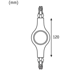 Skinnesystem ^ Paulmann URail langsgående stik LED-lampe 827 hvid
